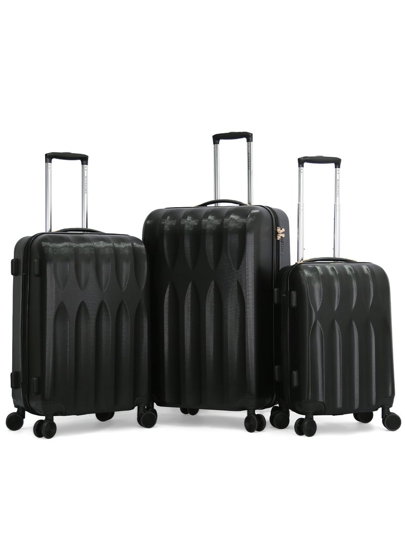 GIORDANO Giordano Hardside Luggage Trolley  3 PCS Set ,Black  - Image 1
