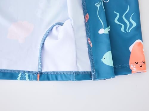 UMELOK Newborn Boy Bathing Suit Rash Guard Infant Rashguard Baby Swimsuit Sunsuit UPF 50 Sun Protection Swimwear Blue Marine animals36M - Image 3