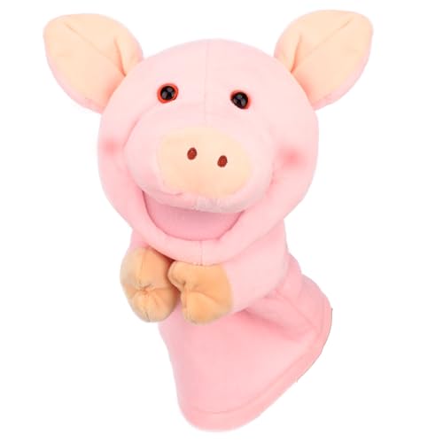 Easfan Pig Hand Puppet with Movable Mouth and Arms Role Play Storytelling Interactive Game Preschool Teaching Toy Gifts for Kids Birthday Christmas Pink 10 - Image 1
