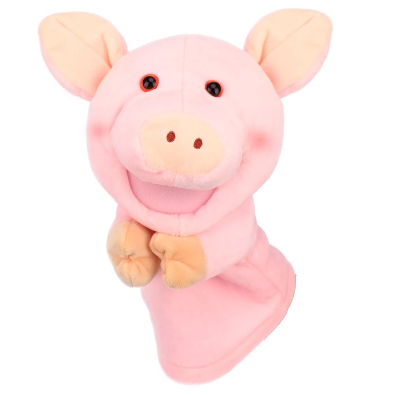 Easfan Pig Hand Puppet with Movable Mouth and Arms Role Play Storytelling Interactive Game Preschool Teaching Toy Gifts for Kids Birthday Christmas Pink 10 - Image 3