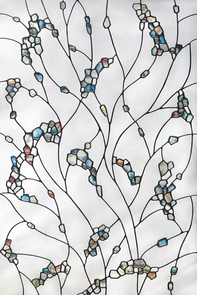 Artscape Elements | Privacy Window Film with Vibrant Colored Pattern | Non-Adhesive & UV Protection | Easy to Apply & Removable | 24 x 36 Inches | Made in USA - Image 2
