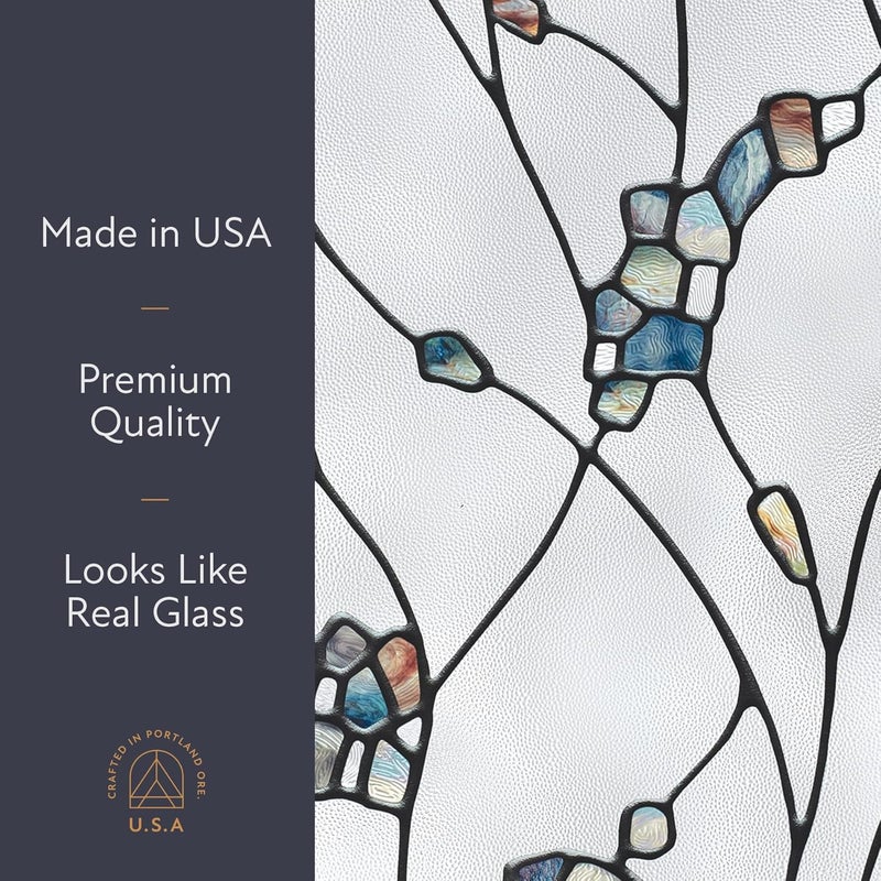 Artscape Elements | Privacy Window Film with Vibrant Colored Pattern | Non-Adhesive & UV Protection | Easy to Apply & Removable | 24 x 36 Inches | Made in USA - Image 5