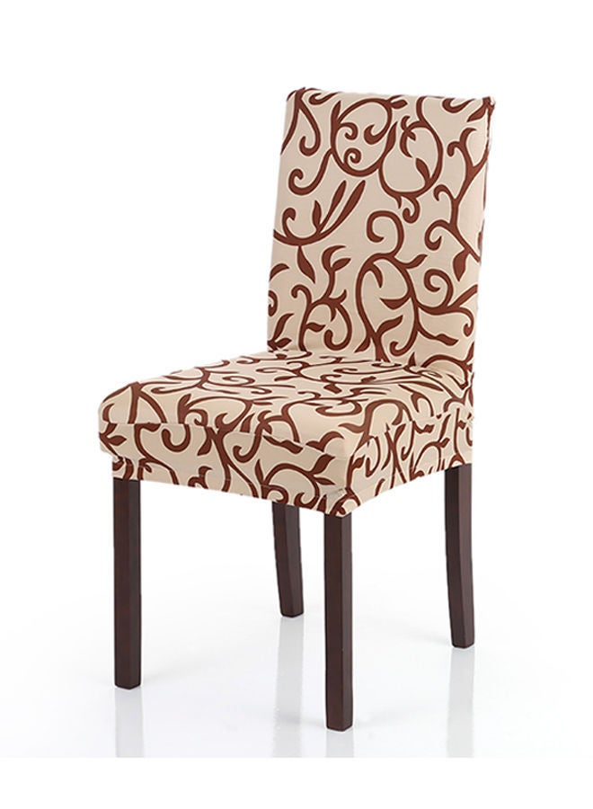 NIBEMINENT Printed Washable Ceremony Chair Seat Cover Beige/Brown 46 x 60cm  - Image 3