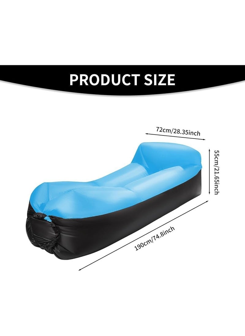 Meetion Inflatable Couch for Camping, Portable Waterproof Anti Air Leaking Inflatable Lounge Chair,Air Sofa for Travelling,Camping,Beach Parties, Picnic  - Image 3