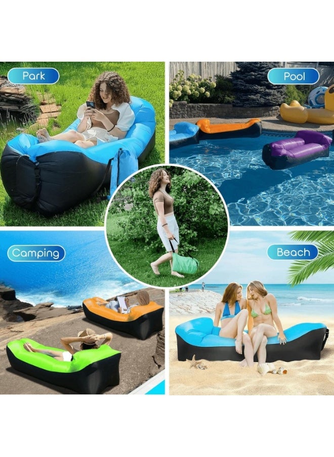 Meetion Inflatable Couch for Camping, Portable Waterproof Anti Air Leaking Inflatable Lounge Chair,Air Sofa for Travelling,Camping,Beach Parties, Picnic  - Image 5