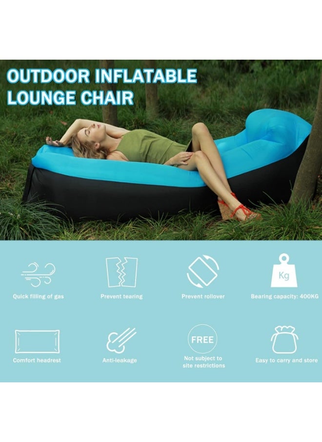 Meetion Inflatable Couch for Camping, Portable Waterproof Anti Air Leaking Inflatable Lounge Chair,Air Sofa for Travelling,Camping,Beach Parties, Picnic  - Image 2