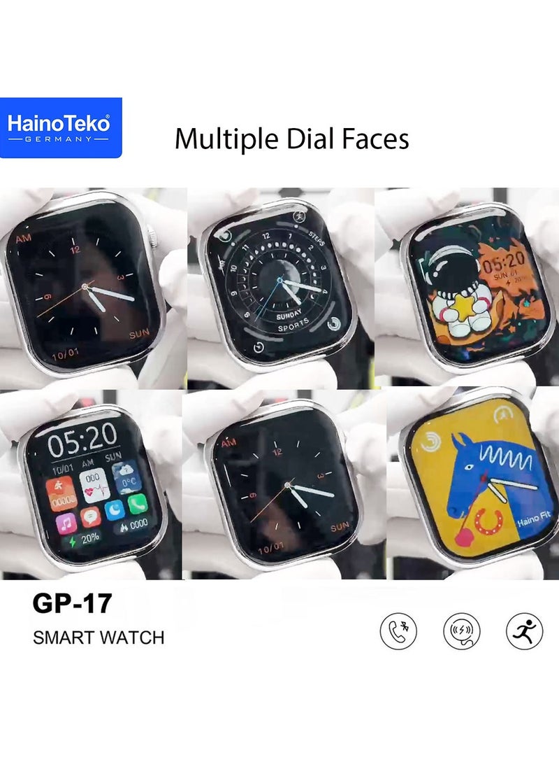 Haino Teko Haino Teko Germany GP17 Full Screen Display Series 9 Smart Watch Wireless Bluetooth Earphone LED Torch Lamp and Sun Glass Combo For Men  - Image 5