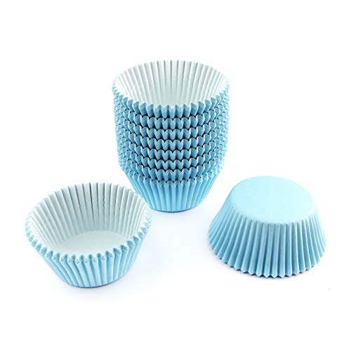 Eoonfirst Standard Size Baking Cups Valentine's Day Party Cupcake Liners 200 Pcs (Light Blue) - Image 2