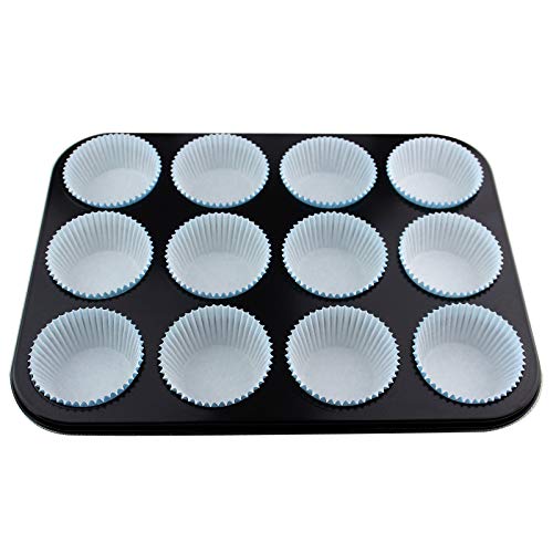 Eoonfirst Standard Size Baking Cups Valentine's Day Party Cupcake Liners 200 Pcs (Light Blue) - Image 4