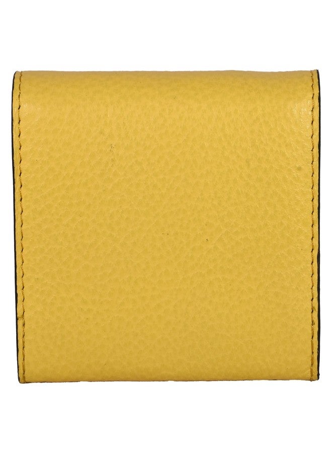 Sassora Genuine Leather Small Card Holder for Girls (Yellow) - Image 5