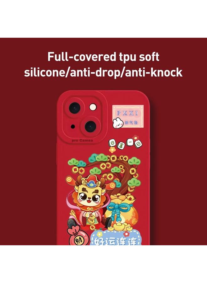 erorex Case For iPhone 15 Pro Cartoon Year of the Dragon Chinese Style Silicone Phone Case - Image 2