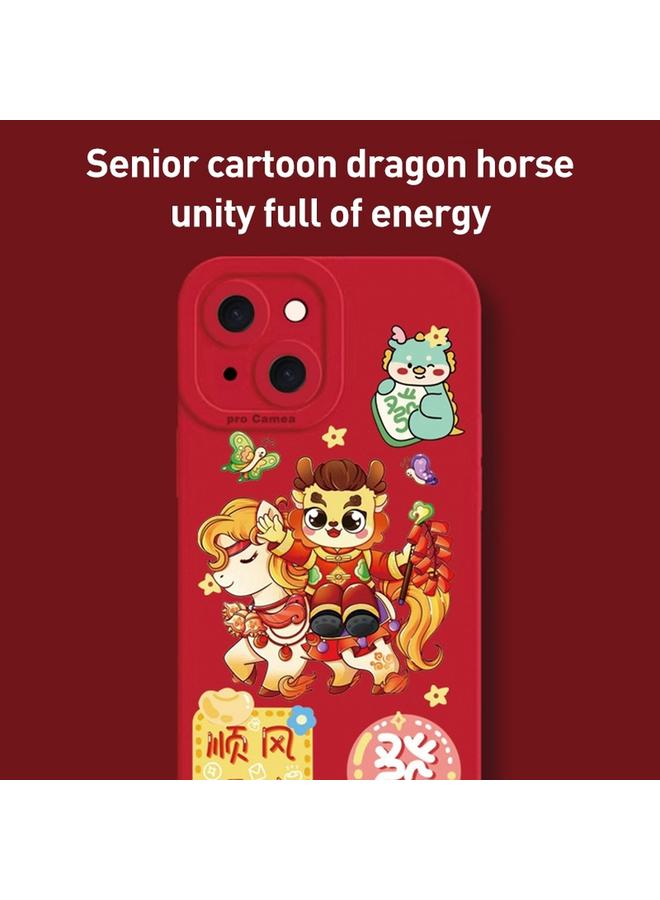 erorex Case For iPhone 15 Pro Cartoon Year of the Dragon Chinese Style Silicone Phone Case - Image 4
