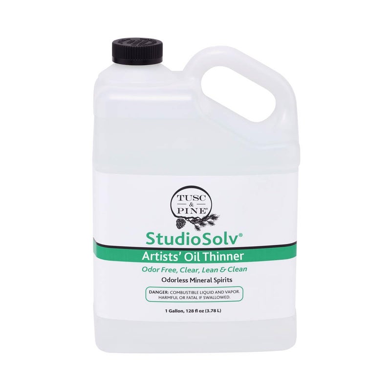 Tusc & Pine Tusc Pine StudioSolv Odorless Mineral Spirits Gallon Purified OdorFree Spirit Solvent for Thinning Oils Artists Painting Thinner Professionals More - Image 2