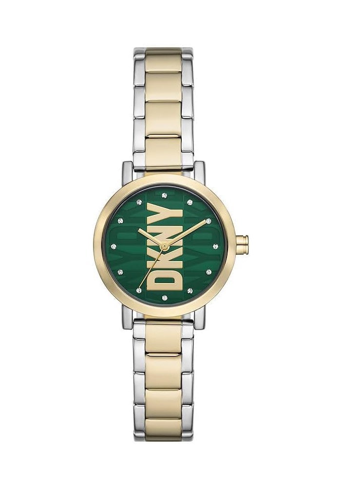 DKNY Women's Soho Three-Hand Watch, Gold-Tone Alloy and Silver Bracelet, NY6676 - Image 1