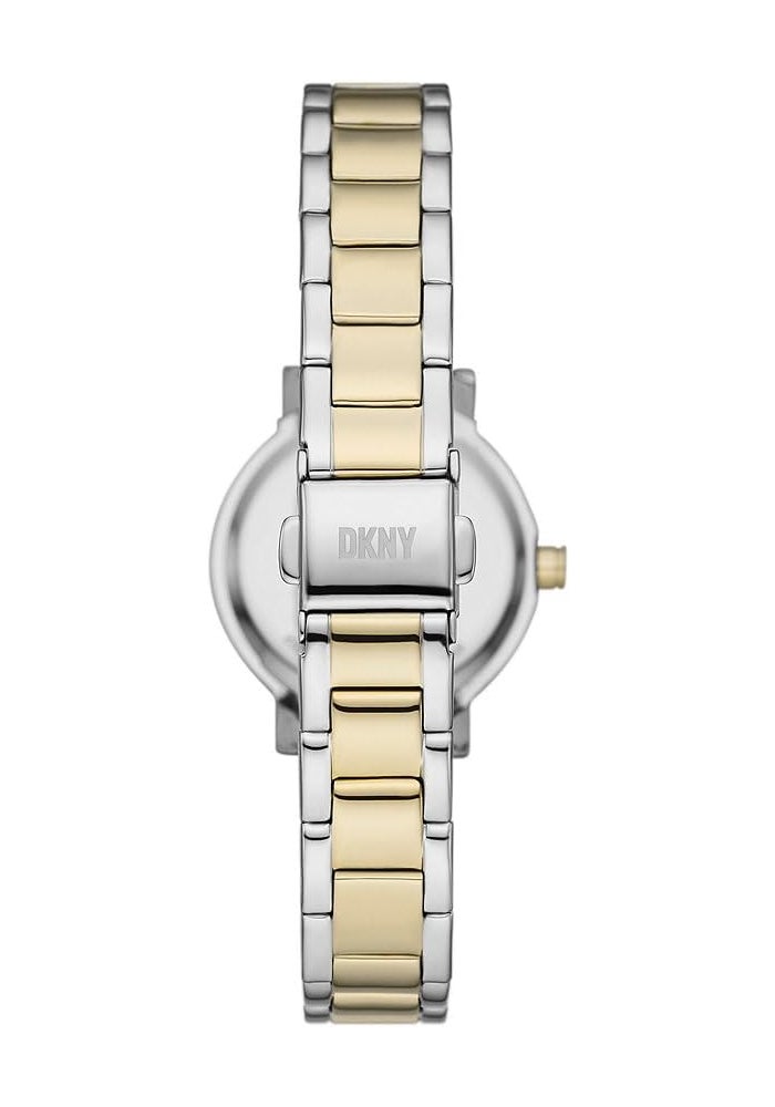 DKNY Women's Soho Three-Hand Watch, Gold-Tone Alloy and Silver Bracelet, NY6676 - Image 3