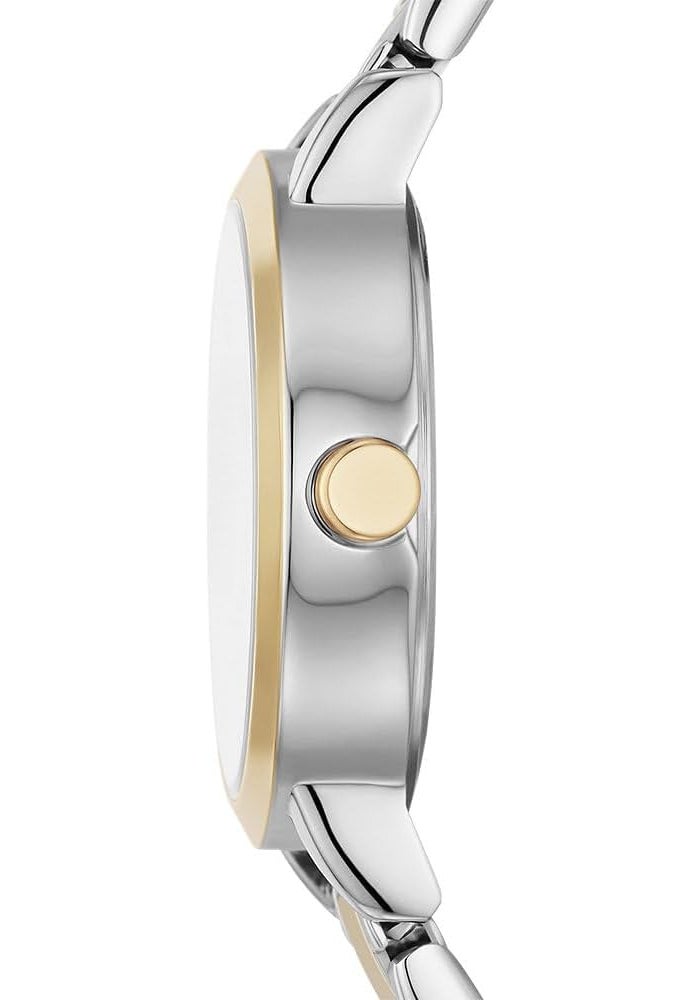 DKNY Women's Soho Three-Hand Watch, Gold-Tone Alloy and Silver Bracelet, NY6676 - Image 4