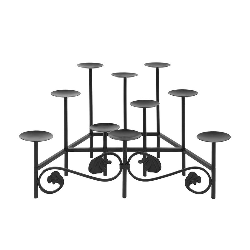 Minuteman International Cathedral Wrought Iron Hearth Fireplace Candelabra