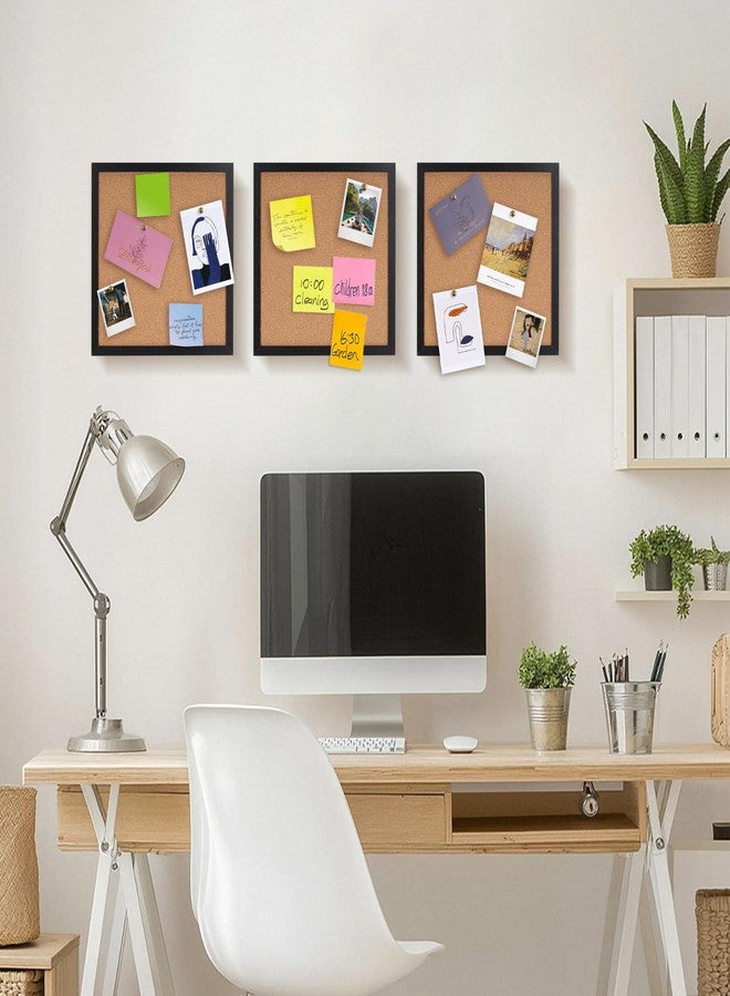Axigundaone 4 Pcs Square Framed Cork Boards, 12 x12 Inch Small Bulletin Board Tiles for Wall, 1/2 Inch Thick Cork Bulletin Boards for Office,School, Home Decoration (Black Frame) - Image 4