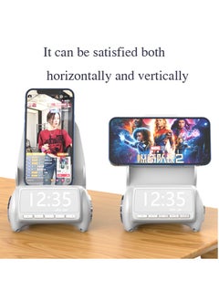 Generic Multi-function mobile phone wireless charging stand Bluetooth speaker  white  - Image 5
