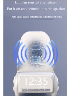 Generic Multi-function mobile phone wireless charging stand Bluetooth speaker  white  - Image 3
