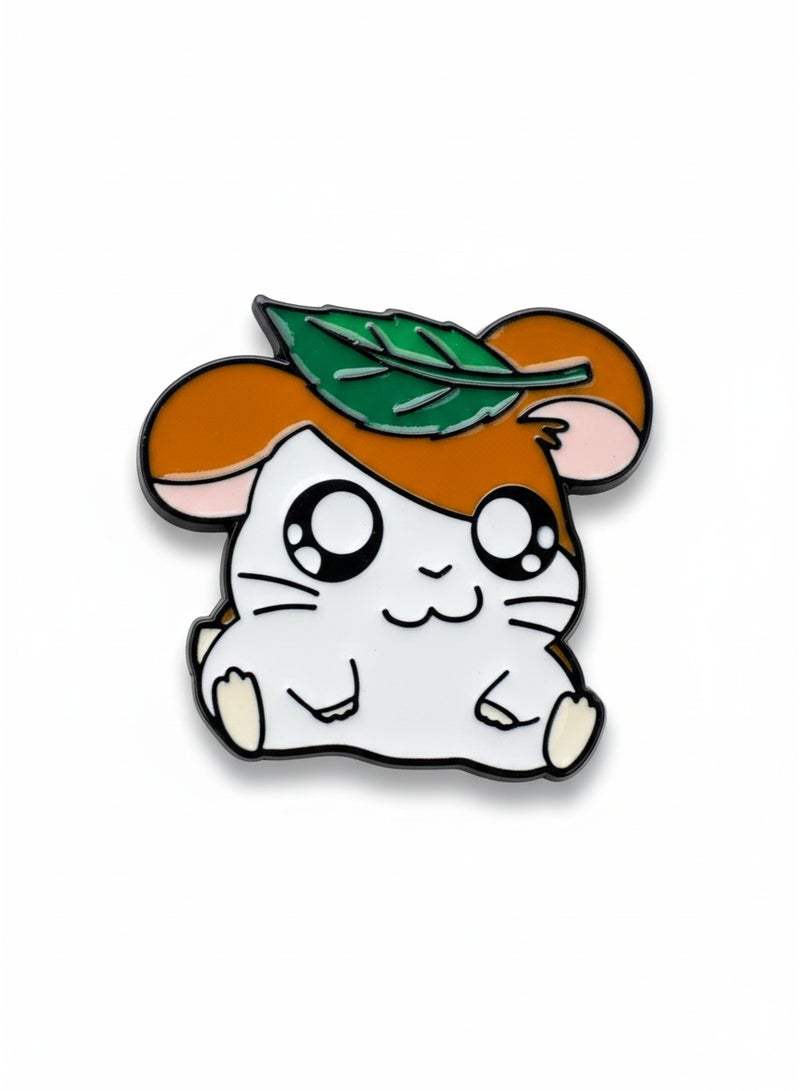 Space Dual-piece metal sticker with the Spacetoon channel logo and the famous Hamtaro character - Image 2