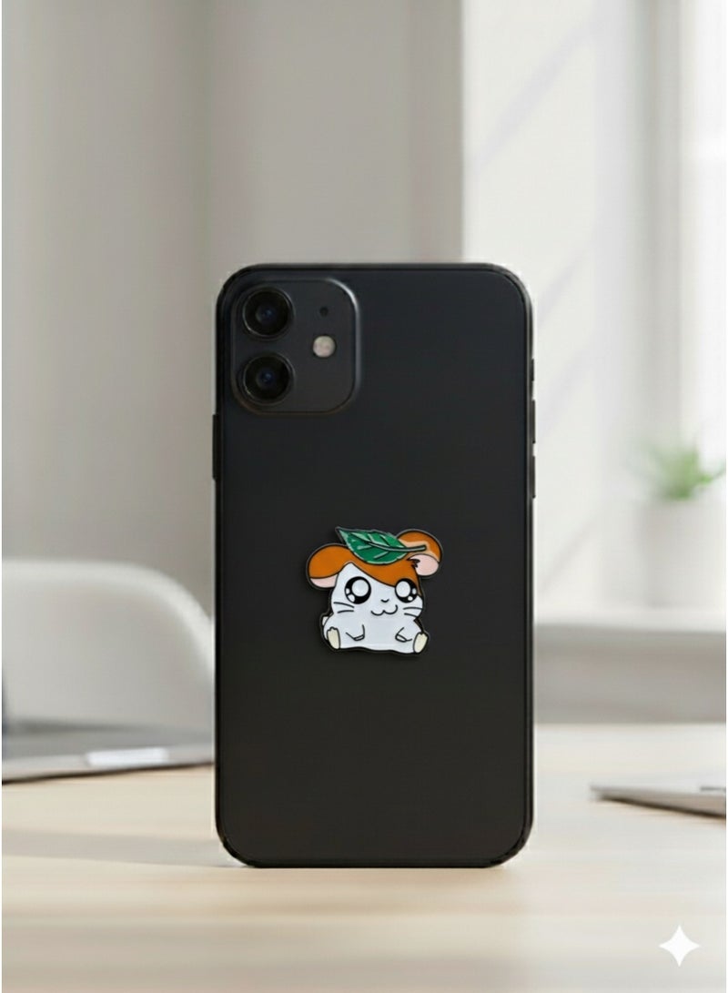 Space Dual-piece metal sticker with the Spacetoon channel logo and the famous Hamtaro character - Image 4