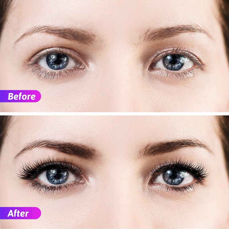 EVERMARKET 3D False Eyelashes, 3D Faux Mink Fake Eyelashes Handmade Dramatic Thick Crossed Cluster False Eyelashes Black Nature Fluffy Long Soft Reusable,Style 1 (5 Pairs) - Image 3