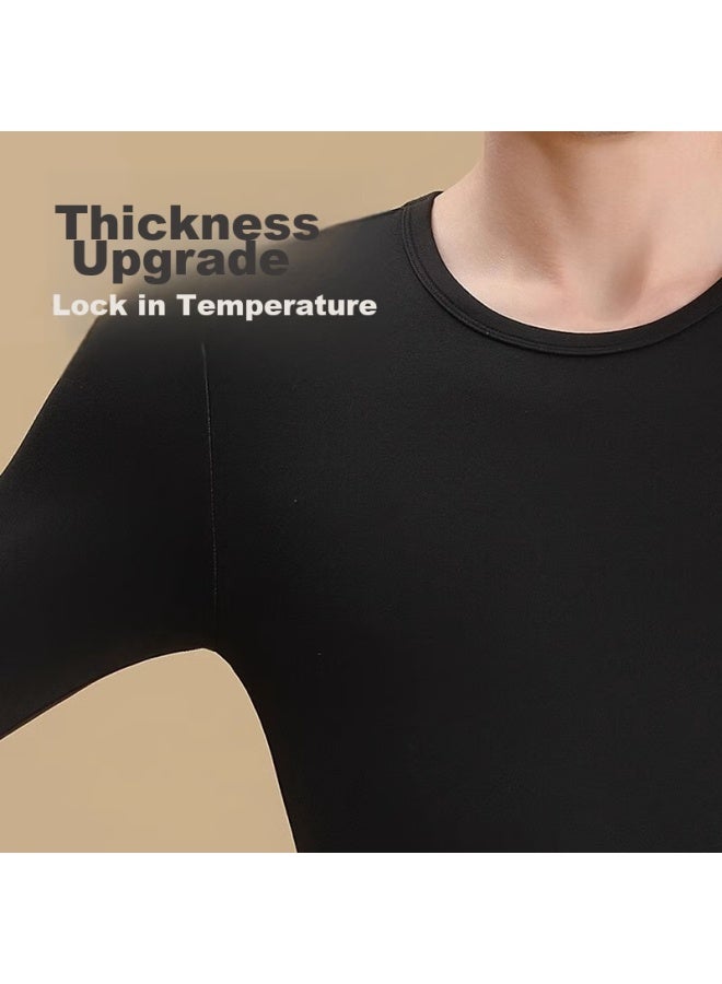 Flying in the snow Xuezongfei [down And Silk] Winter New Warm Underwear For Men, Fleece-lined Thick Base Layer Men's Set For Winter  - Image 3