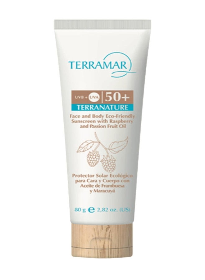 Terramar Face and Body Sunscreen SPF 50+, Raspberry and Passion Fruit Oil, 2.82 oz - Image 1