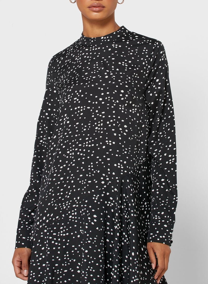 TOPSHOP Asymmetric Printed Dress - Image 3