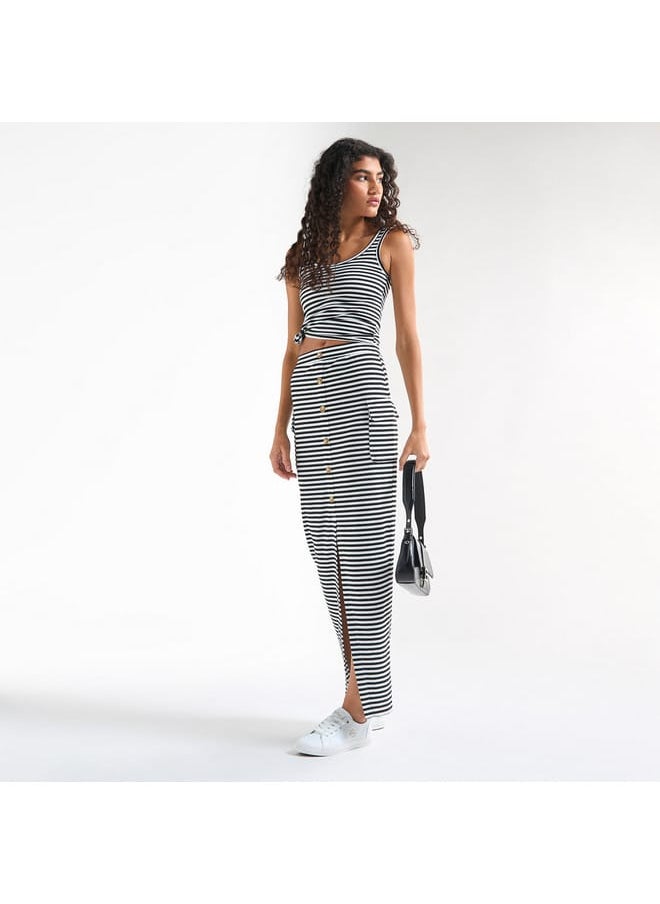 FAV Striped Tank Top with Round Neck  - Image 2
