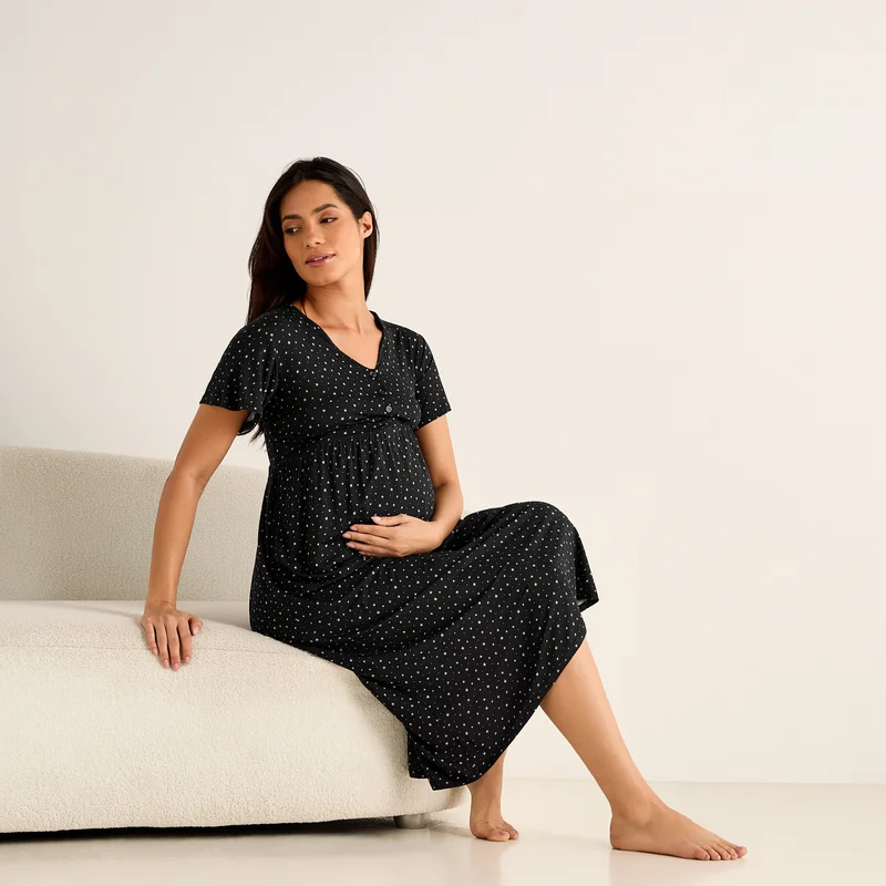 FAV Printed Maternity Night Dress