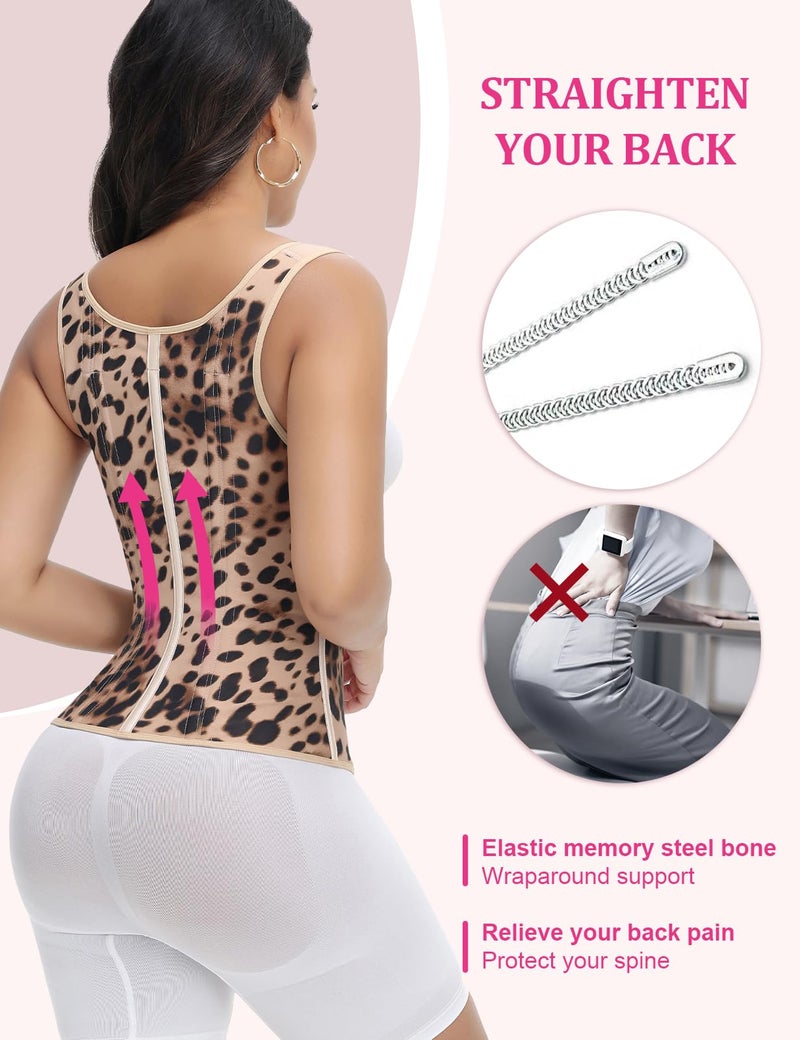 SHAPSHE Waist Trainer for Women, Tummy Control Sports Girdle, Workout Body Shaper with Adjustable Shoulder Strap - Image 4