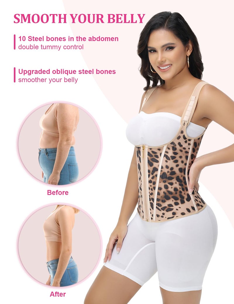 SHAPSHE Waist Trainer for Women, Tummy Control Sports Girdle, Workout Body Shaper with Adjustable Shoulder Strap - Image 3