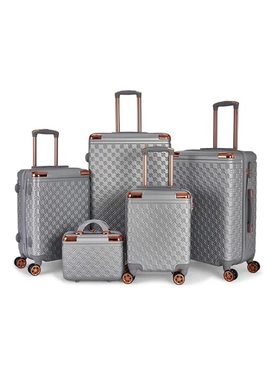 LIMRA Luggage set 5 pieces travel Bags with a distinctive design from limra silver