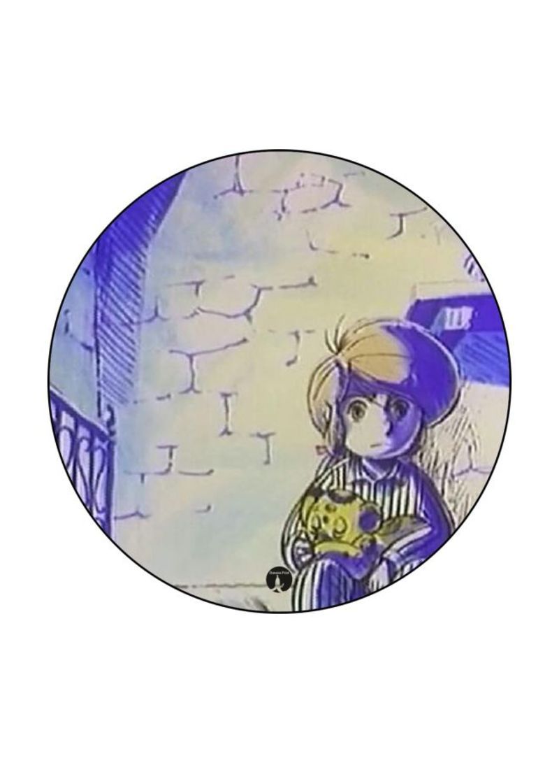 RKN The Anime Jazeerat Al Kanz Theme Printed Mouse Pad  Blue/Beige/Green