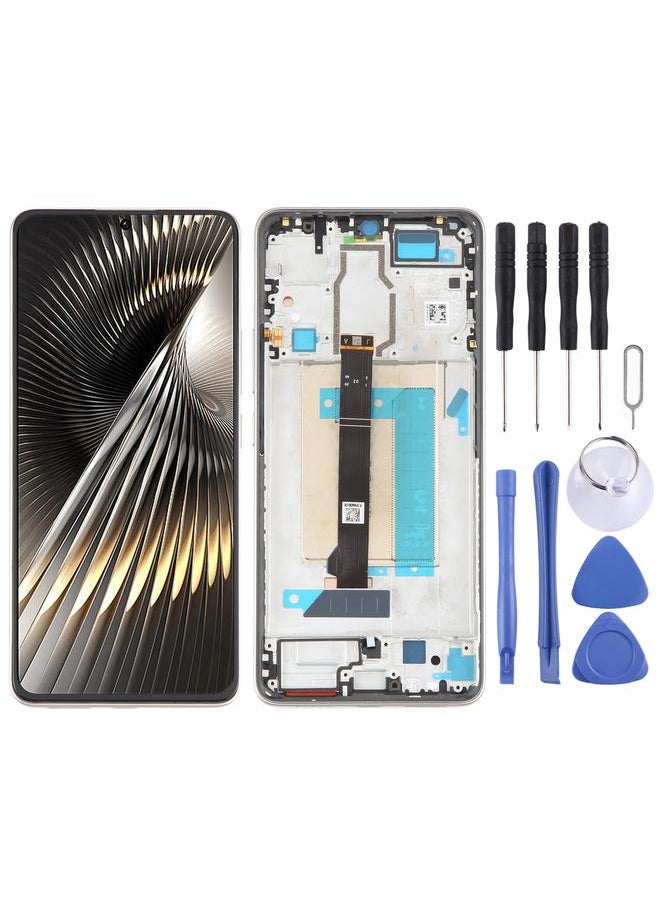 erorex - Replacement For Xiaomi Redmi Turbo 3 Original LCD Screen Digitizer Full Assembly with Frame Silver - Image 1