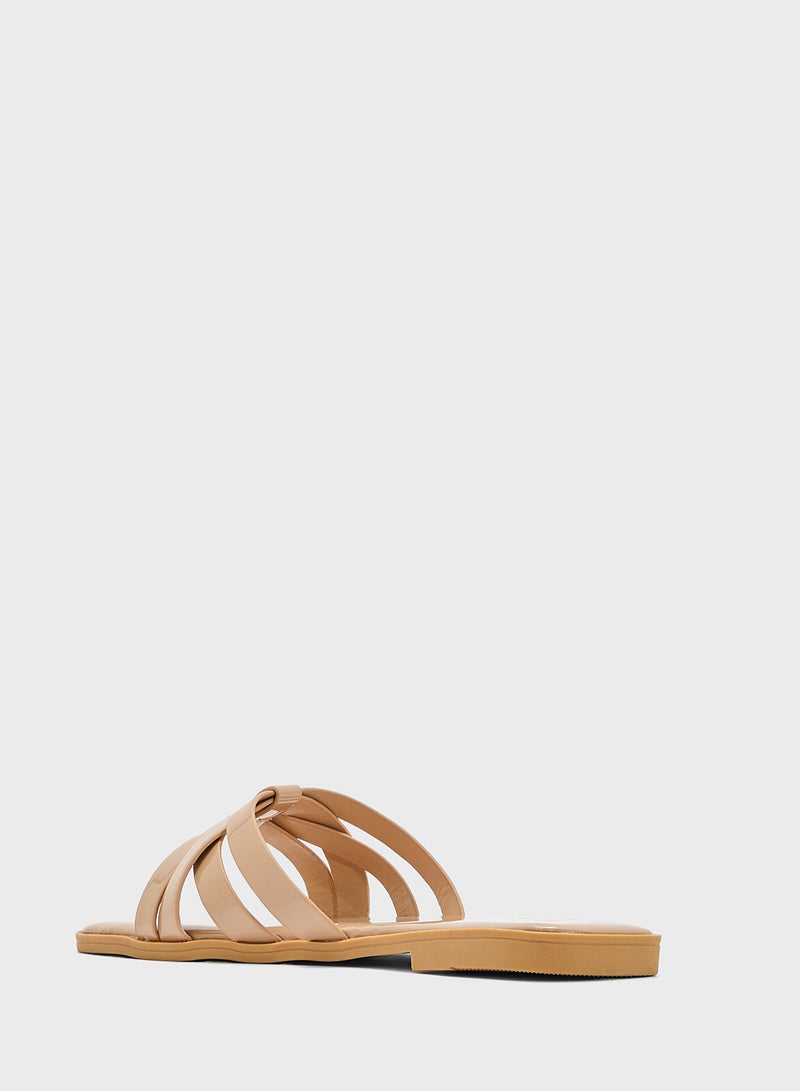 ELLA Patent Flat Sandal - Image 2