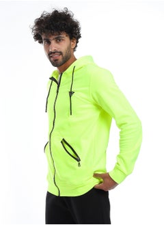 Caesar Mens Front Pockets Zipped Hoodie  - Image 2