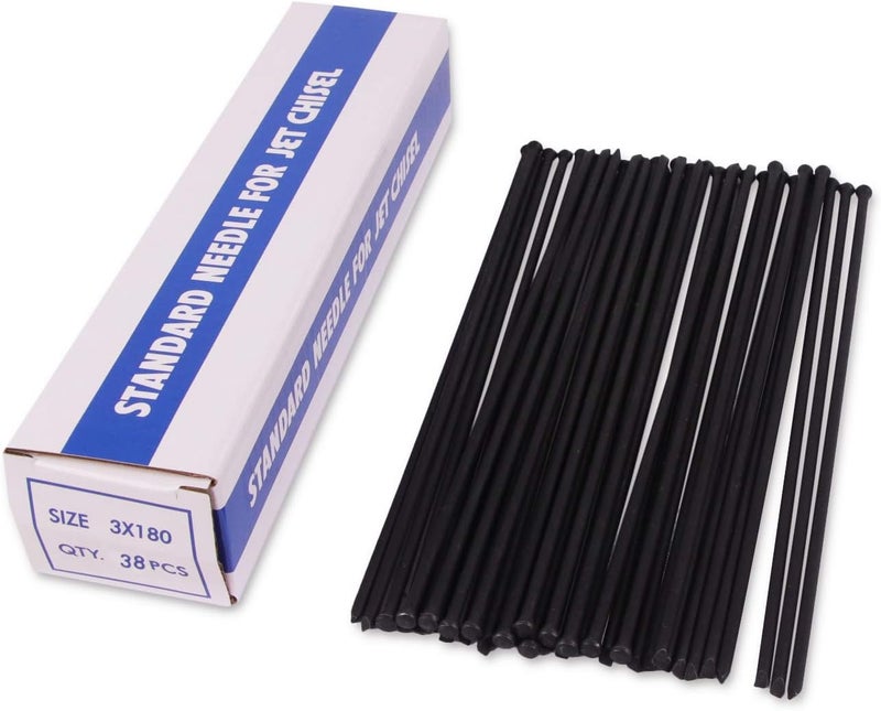 SWANSOFT Chisel Tip Replacement Needles, Manganese Steel Descaling Needles, 38Pcs Replacement Needle Set for Needle Scaler - 7 Inch - Image 1