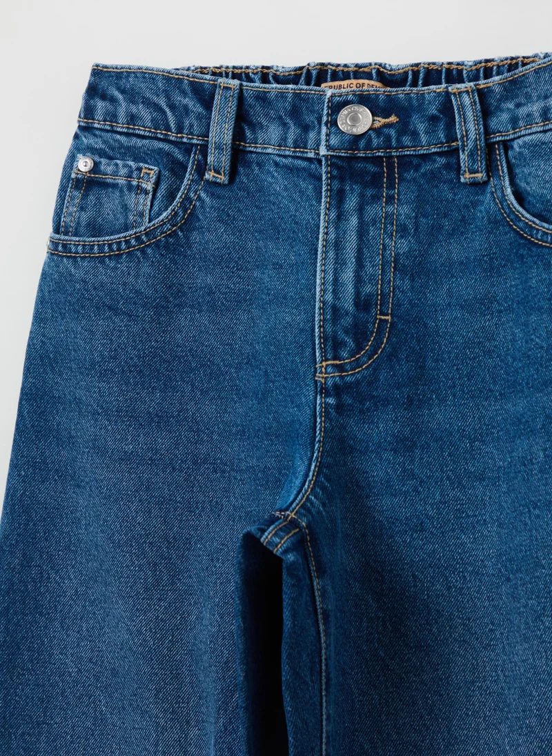 او في اس Culotte jeans with five pockets
