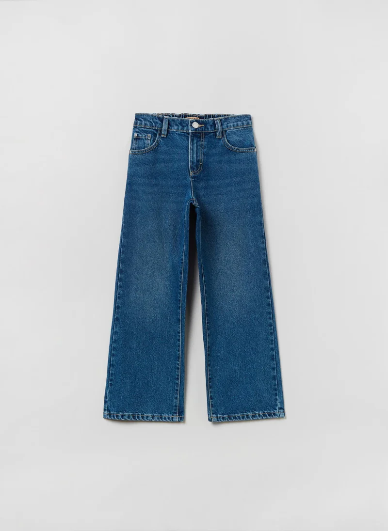 او في اس Culotte jeans with five pockets