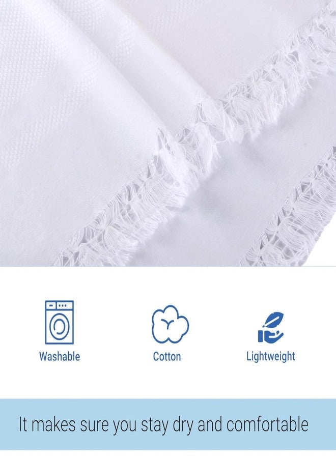 Soft Cotton White Face Towels | Multipurpose Napkins for Face, Hands & Kitchen Use (14x24 Inches) (12) - Image 5