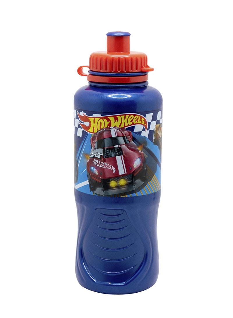 Stor Ergo Sport Water Bottle 430 Ml Hotwheels Blue Fire - Image 1