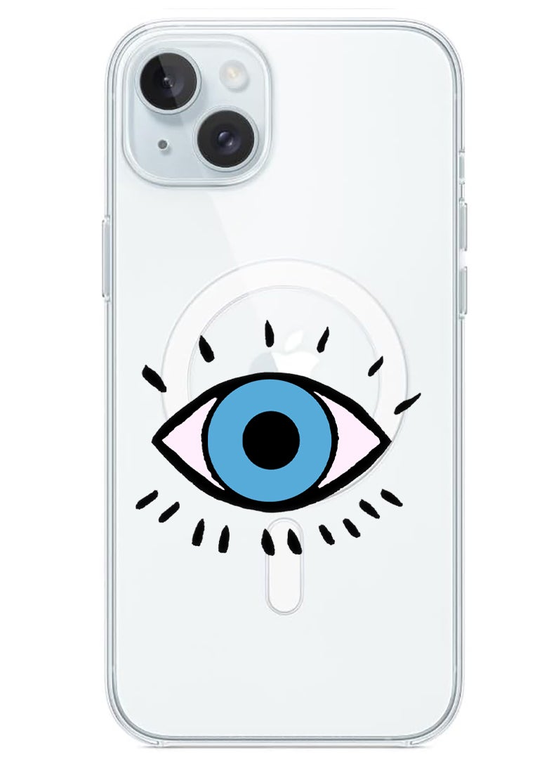 Theodor Magnetic Case for iPhone 15 Plus 6.7-inch Compatible with MagSafe Wireless Charging, Shockproof Phone Bumper Cover Eye B copy - Image 1