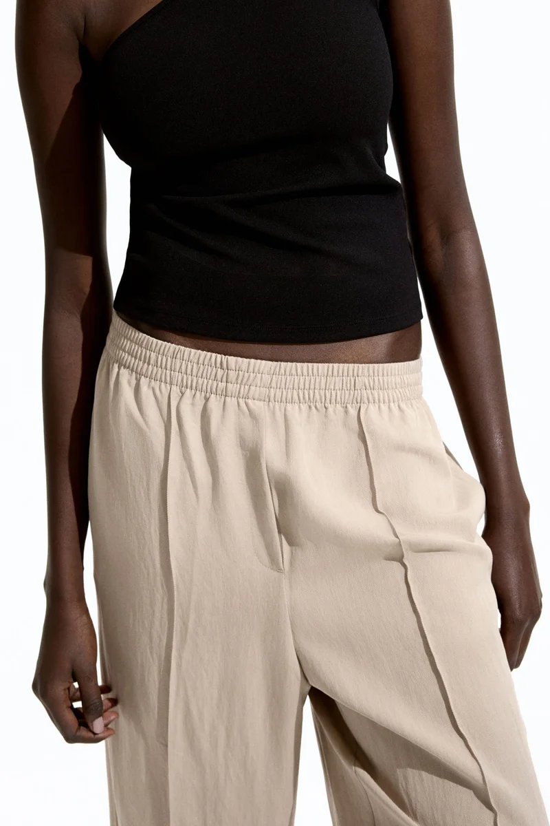 اتش اند ام بنطلون عملي من قطن التويل