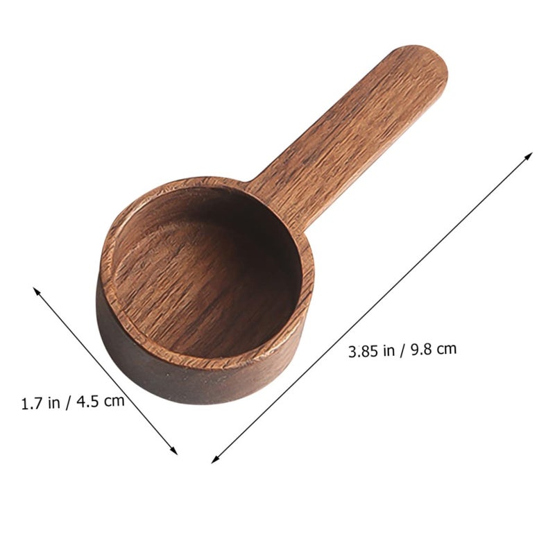 2Pcs Natural Wood Coffee Scoops Short Handle Food Grade Measuring Spoons - Image 5