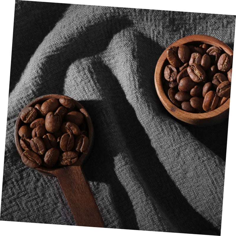 2Pcs Natural Wood Coffee Scoops Short Handle Food Grade Measuring Spoons - Image 3