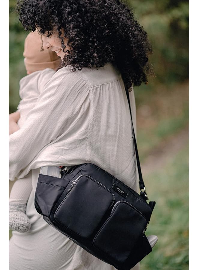 إيروريكس حقيبة حفاضات عربة الأطفال إيكو باللون الأسود - Image 4