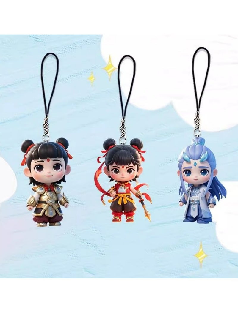 WAIKIL ''Nezha 2'' Acrylic Mobile Phone Decoration Pendant Movie Peripheral Keychain - NaZha - Image 4